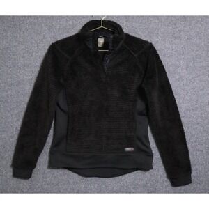 Mountain Hardwear Monkey Fleece Pullover Women Small Black Polartec Snap T NWOT